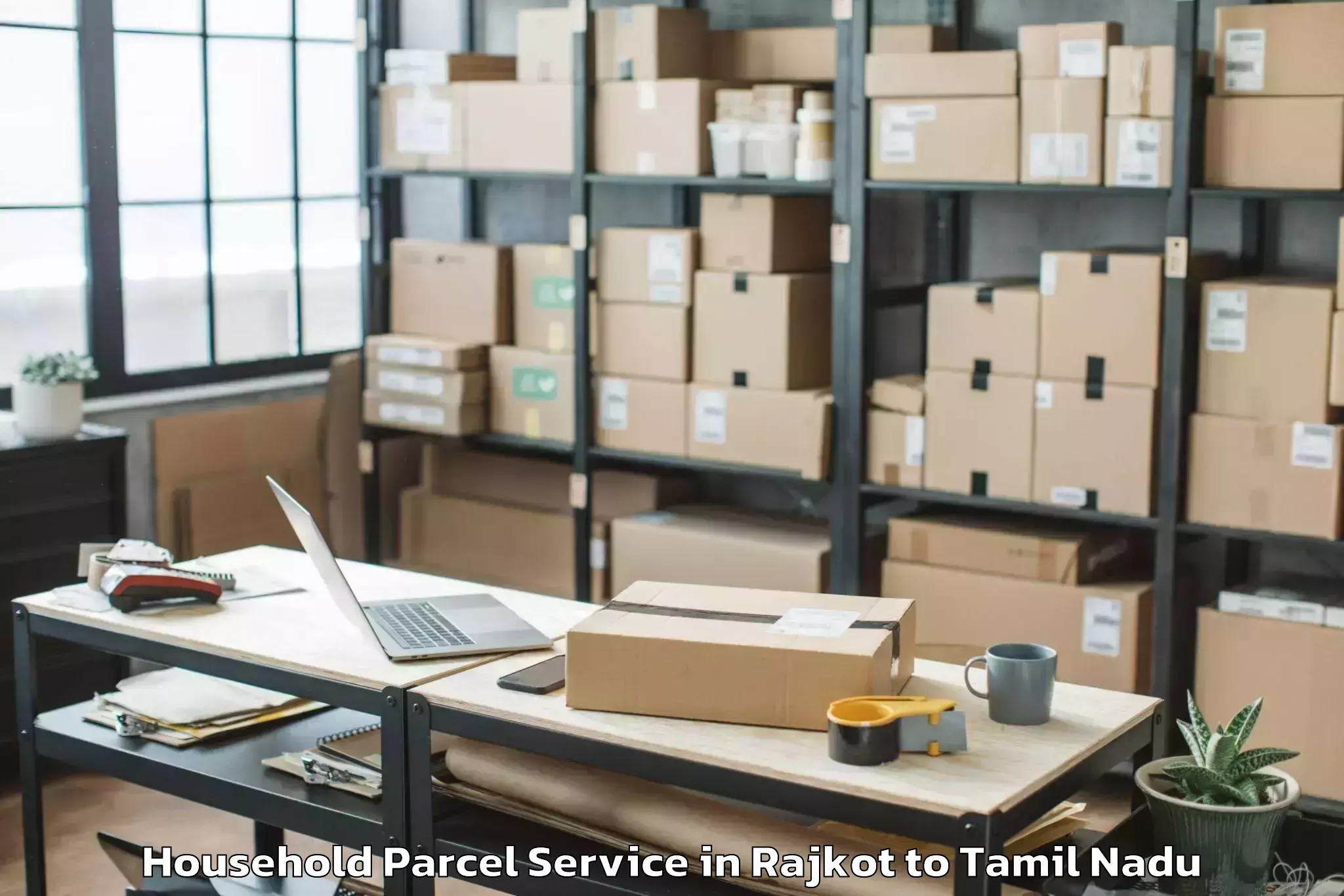 Professional Rajkot to Peranamallur Household Parcel